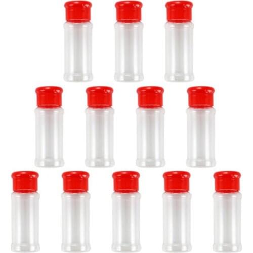 New Clear Plastic Spice Salt Pepper Shakers Seasoning Jar Can Kitchen Hot