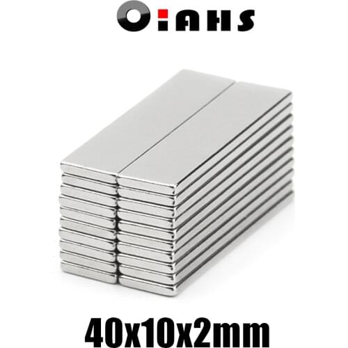 5pcs F40x10x2mm Super Powerful Strong Rare Earth Block NdFeB Magnet Neodymium N35 Magnets F40*10*2mm- Free Shipping