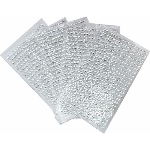 5sheets/bag 4mm Childrens toys Silver Diy Crystal Fake diamonds Rhinestone Self Adhesive Skateboard stickers Wedding decoration