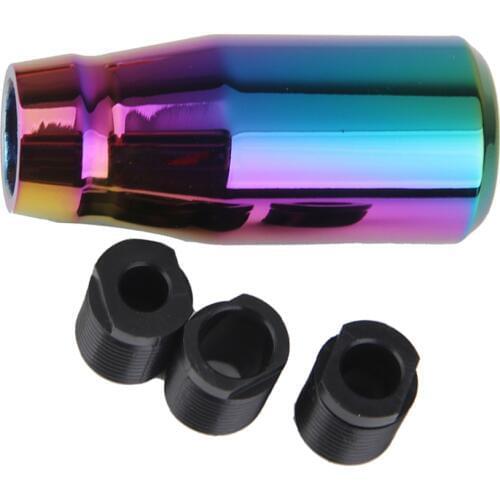 5- Universal Shift Knob Manual Aluminum Gear Stick Rubber Sleeves
