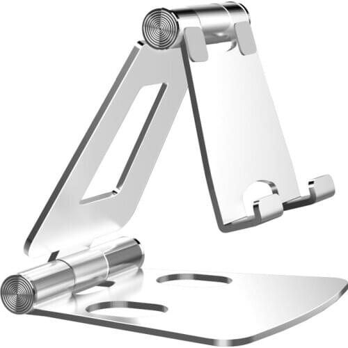 Aluminum foldable desk phone holder portable mobile phone holder stand dual foldable cell phone holder