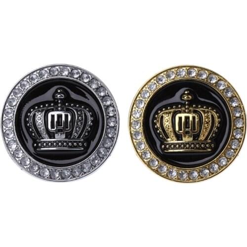 Auto Car 3D Diamond Crown Metal Badge Stickers Decals Personalized Decoration E7CA