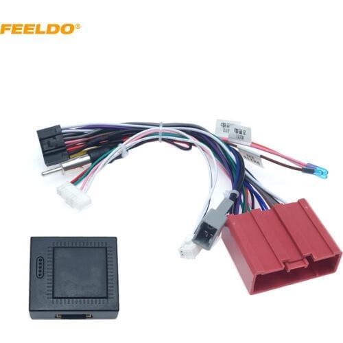 FEELDO Car 16pin Stereo Radio Power Cable Adapter With Canbus Box Wiring Harness For Mazda 3(08-12)/5(08-15)/6(07-12)/8/CX-7
