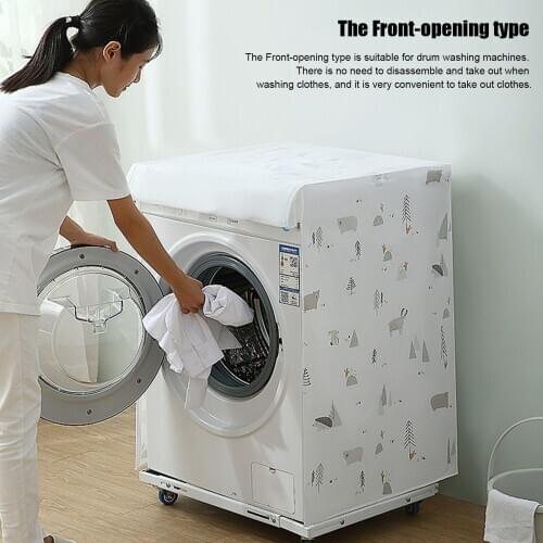 Washing Machine Cover Drum/flip Protective CoverWaterproof Thickened Protector Washing Machines Dust Sunscreen Dust Proof Cover