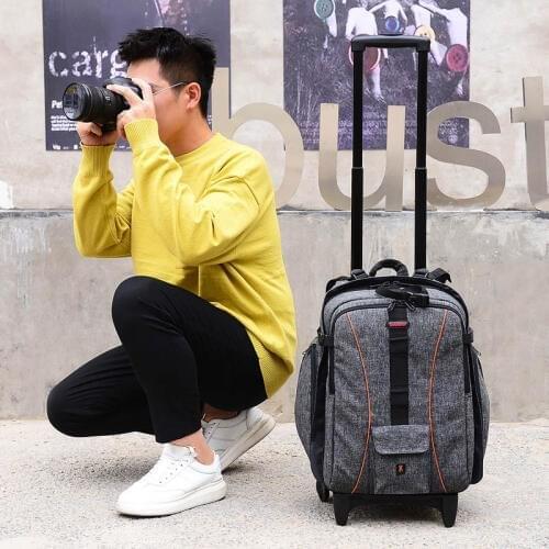 Travel tale Shoulders Multifunction Photography Travel bag Photographer professional Backpack High Capacity Shockproof Trolley