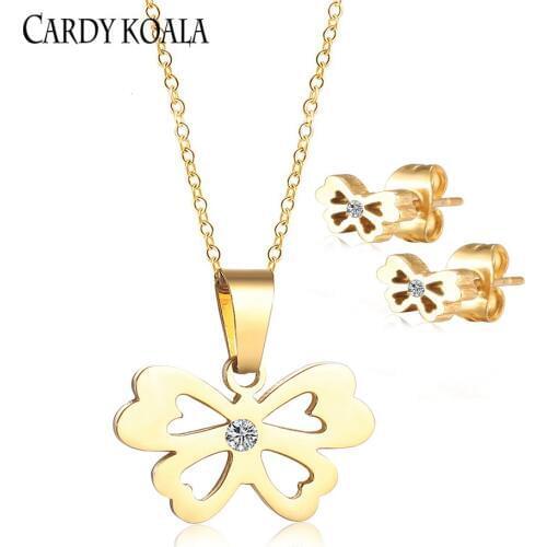 European and American light luxury atmosphere fashion butterfly necklace female neck chain ins net red earrings