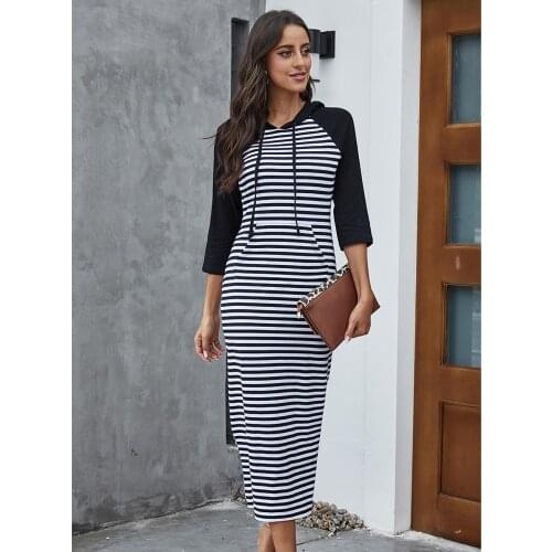 FEIBUSHI Womens Hoodies Dresses