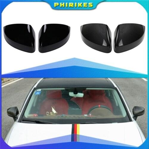 Pair for Audi A3 S3 8V RS3 Side Wing Mirror Covers Caps (Carbon Look) 2017 Replace 2015 2016 2018 2013 2014 2019