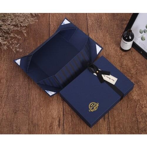 Closure Magnetic Foldable Box Flat Pack Box With Paper Insert Inside,rectangle folding paper box/rigid magnetic box ---XP0404