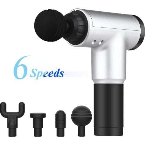 6 Speeds Massage Gun Electric Muscle Massager Therapy Fascia Massage Gun Deep Vibration Muscle Relaxation Fitness Equipment
