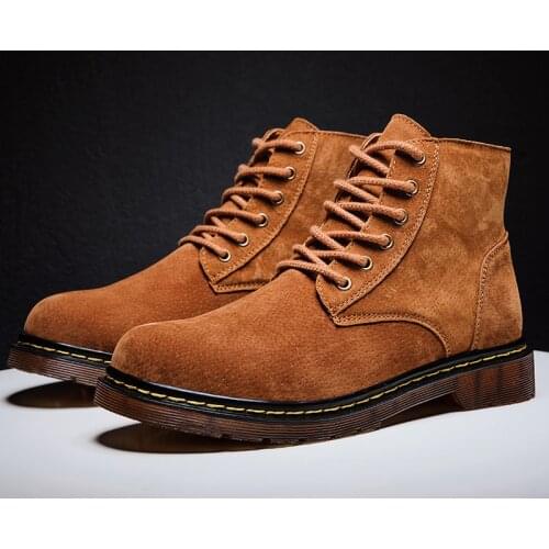 2021 Winter Genuine Leather Men Boots For Ankle Boots Ankle Motorcycle Boots Winter Shoes Water Proof Men Shoes Plus Size 48