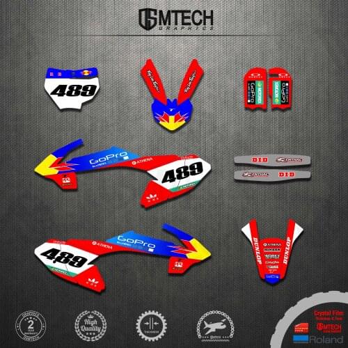 DSMTECH Full Graphics Decals Stickers Motorcycle Background Custom For KTM SX 65 SX65 2016 2017 2018 2019 2020
