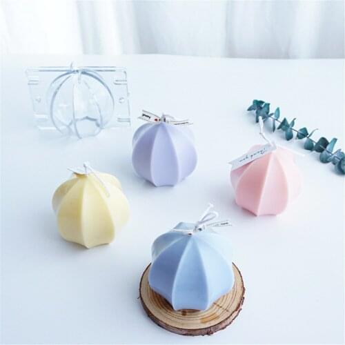 DIY Handmade Candle Making Epoxy mold Model Candle Mould Crafts Candle Making Molds Octagonal Spherical Shaped Candle Mould
