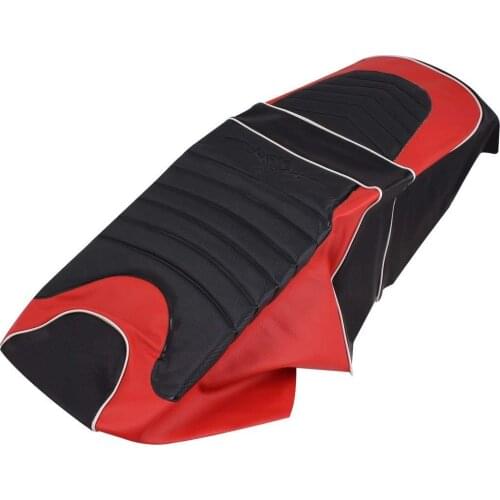 Uxcell Women Motorbike Waterproof Rain Protection Seat Cover Black Red for Yamaha ZY125T-5