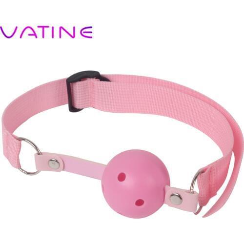VATINE Universal Open Mouth Gag Ball Sex Toys for Women Couples SM Bondage Flirting Band Oral Fixation Stuffed Adults Games