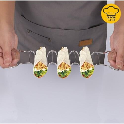 High Quality Taco Holder Stand Stainless Steel Tortilla Holder Taco Plates Crepe Maker for Kitchen 2021