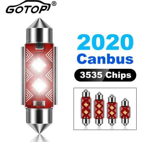 1pcs C5W Led Bulb C10W Canbus Error Free Festoon 31mm 36mm 39mm 41mm Car Interior Lighting LED 3535 Chips 12V 6000K Auto Lamp