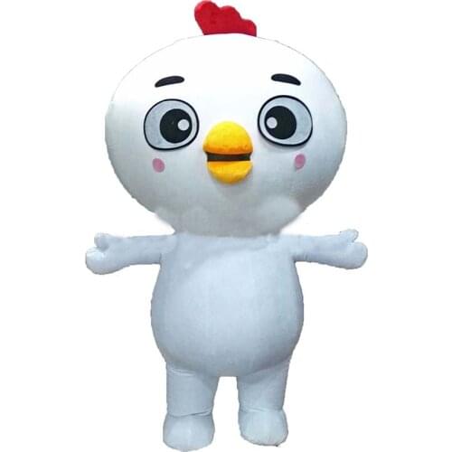 2m Adult Size Inflatable Chicken Costume White Hen Blow up Suit Full Mascot Cosplay Fancy Dress Stage Wear Costumes
