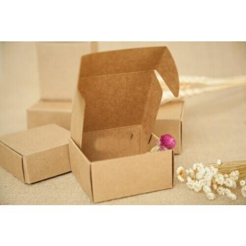20pcs 10.5*10.5*4cm Brown Kraft Paper Box For Candy/food/wedding/jewelry Gift Box Packaging Display Boxes Diy Necklace Storage