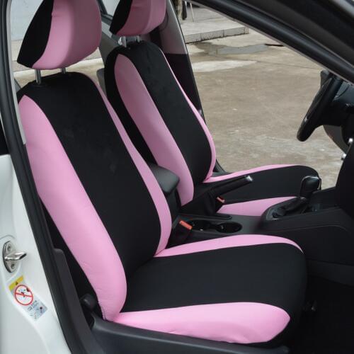 2017Car Seat Covers Polyester Fabric for Women Full Set Pink Butterfly Embroidery Universal Fit Most Car Seats Styling New 2016