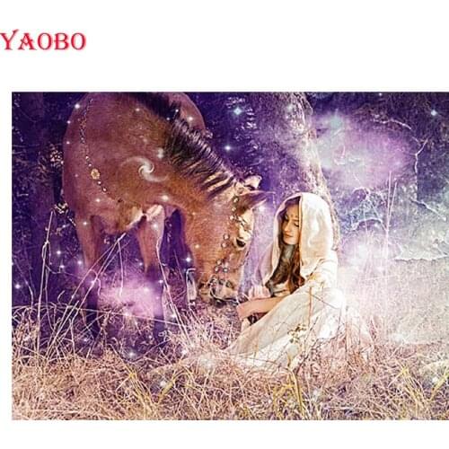 Women and Horses Diamond Embroidery Accessories,5D,diy Diamond Painting Cross Stitch,3d picture,Diamond Mosaic stickers