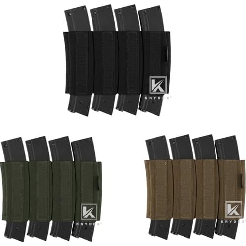 KRYDEX Quadruple Magazine Insert Pouch For MP7 Spiritus Style 8.25"*4" Elastic Built-in Magazine Holder Pouch