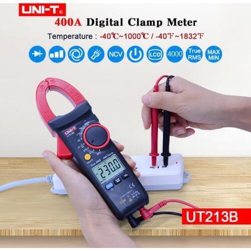 Digital Clamp Meter UNI-T UT213B True RMS AC DC voltmeter AC Ammeter ohmmeter Capacitance Frequency meter Digital Multimeter