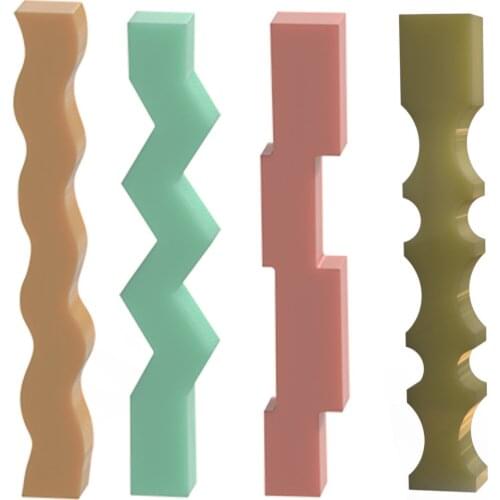 DIY Crystal Epoxy Mold Wavy Bar Candle Silicone Mould