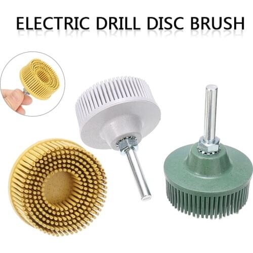 2 Inch Electric Drill Disc Brush Emery Rubber Abrasive Brush Deburring Polishing Brush For Cordless Drill Accessories