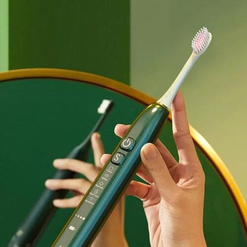 Dazzling Sonic Electric Toothbrush Adult Fast Wireless Charge Whitening Ipx7 Washable Timer Travel Ultrasonic Teeth Brushes Head