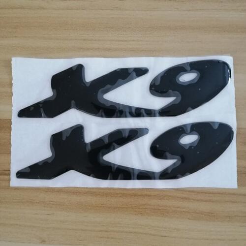 Emblems Stickers Decals 3D Reflective Motorcycle Logos for PIAGGIO X9 Black Color