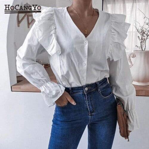 Женские белые рубашки HOCANGYO China At AliExpress