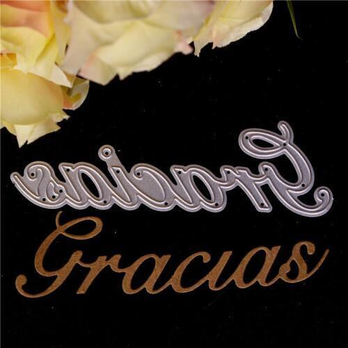 Spanish word text Metal Cutting Dies for Diy Scrapbooking Die Cut New Cuts Paper Card Making Craft Photo