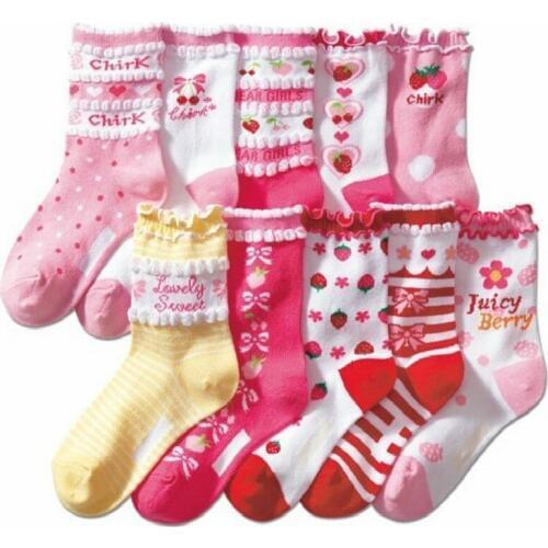 15-19cm Beautiful Candy Color Princess Socks Black Fungus Lace Cotton Socks Bubble Let 2-5 Year Baby Socks 10 Pairs/lot
