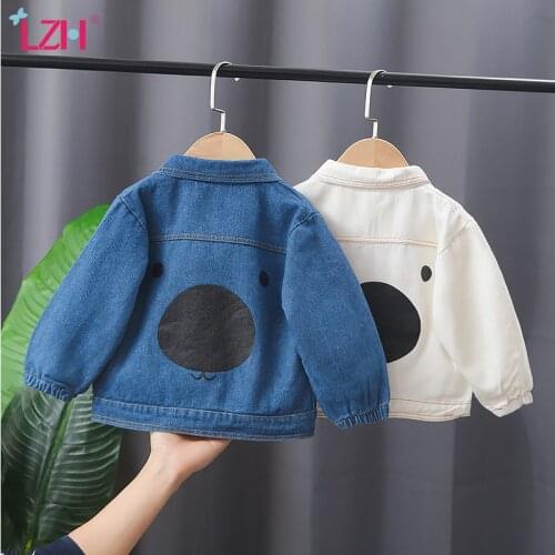 LZH 2021 Newborn Baby Girl Clothes Cute Childrens Denim Jacket Autumn Baby Boy Caots Newborn Baby Jacket 1-4 Years Babies Tops
