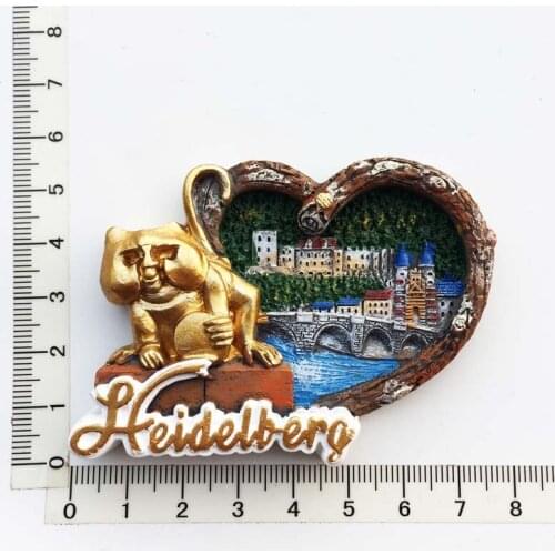 Heidelberg Germany)Fridge Magnet,Creative Travel Commemorate Crafts 3D Ornaments Magnetism Resin Material Refrigerator Stickers