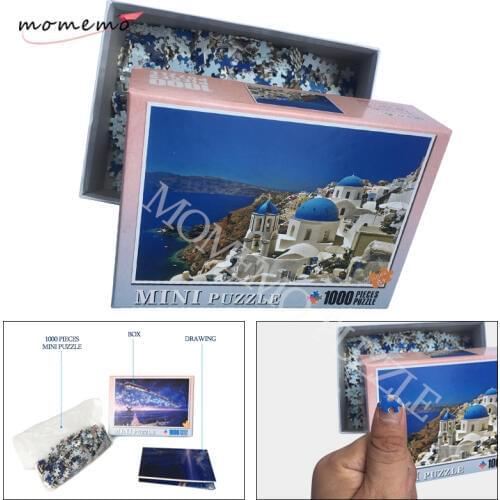 MOMEMO Aegean Sea 1000 Piece Puzzles for Adults Wooden Jigsaw Puzzles Assembling Puzzle Games 1000 Pieces Landscape Puzzle Toys