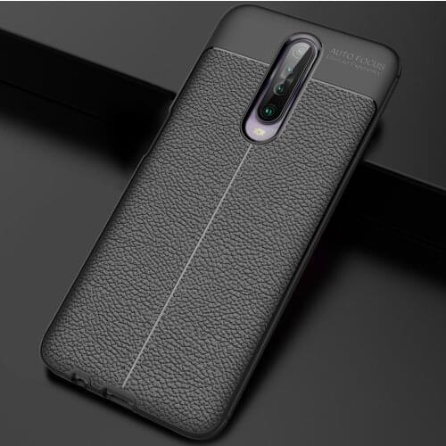 Redmi K30 Luxury Brand Original Shockproof Armor Cover for Xiaomi Redmi K30 Pro Case Soft Leather Carbon TPU Case for Redmi K30