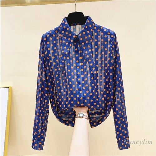 NANCYLIM Polka Dot Blouses
