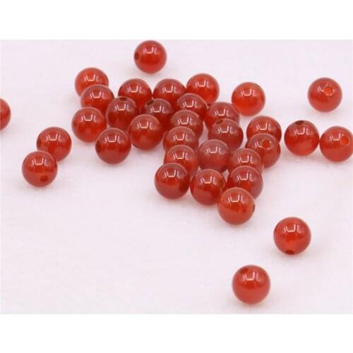 Natural Red Agates Stone Beads Round Carnelian Onyx Loose Beads for Jewelry Making DIY Bracelets Necklace 15'' 4-12mm Y1121