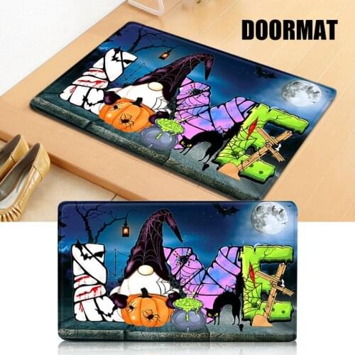 Creative Halloween Doormat Multi-purpose Absorbent Non-Slip Pad Personalized Blanket for Kitchen Bedroom Bathroom ALS88