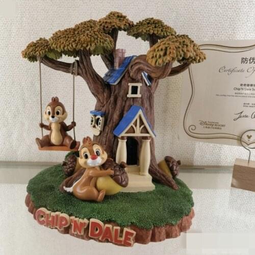 New style Shanghai Disney cartoon Qiqididi chipmunk swinging resin ornaments home accessories gifts AG2604