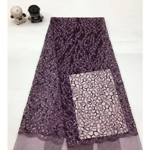 The latest African lace fabric embroidery 2020 high quality French lace fabric Nigeria tulle lace fabric XX37081