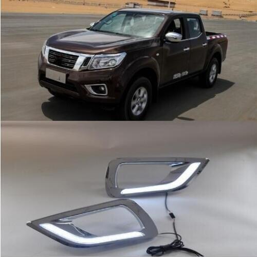 QDAEROHIVE Front Shell Cover Waterproof LED DRL Daytime Running Light Daylight forNISSAN NAVARA NP300