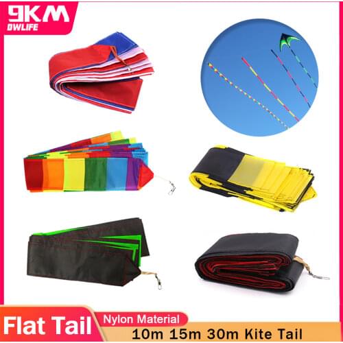 10m/32ft Colorful Rainbow Kite Tail Flat Tube TAIL FOR Single Line Kite/Triangle/Stunt/Soft Kites Accessory Outdoor Kids Fun Toy