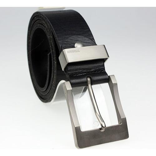 New Arrival width 3.8cm 100% genuine leather belt male cowhide belt for men with titanium alloy pin buckle only one left