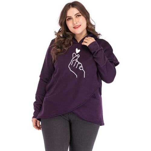 Solid Color Than Heart Long Sleeve Hoodies Women Plus Size Pocket Fashion Slim Streetwear Autumn Winter Hoodie Tops