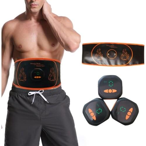 EMS Massage Belt Fitness Trainer for Abdomen Arm Leg Waist Weight Loss Abdominal Stimulator Sticker Home Muscle Training Device