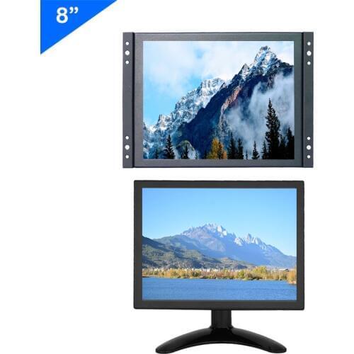 ZHIXIANDA 8 inch with HDMI VGA / D-Sub BNC AV USB input open frame desktop industrial monitor