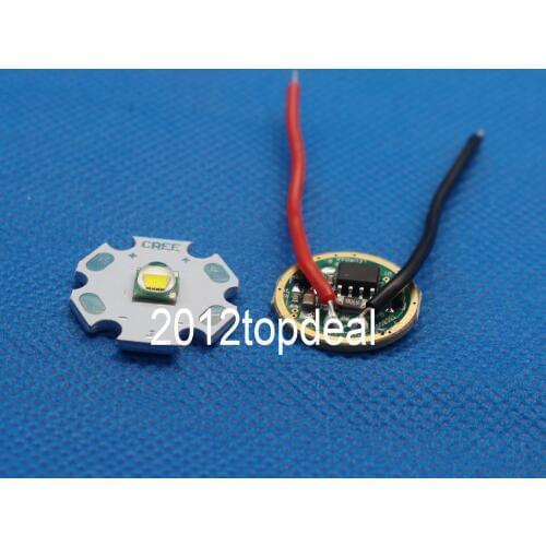 10W Cree XM-L T6 Cool White LED Light + DC 3.7V 2.5A XML LED Dimmer Driver DIY